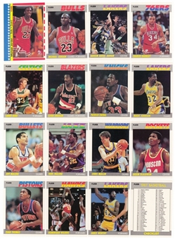 1987-88 Fleer Basketball Complete Set (132) Plus Stickers Complete Set (11)